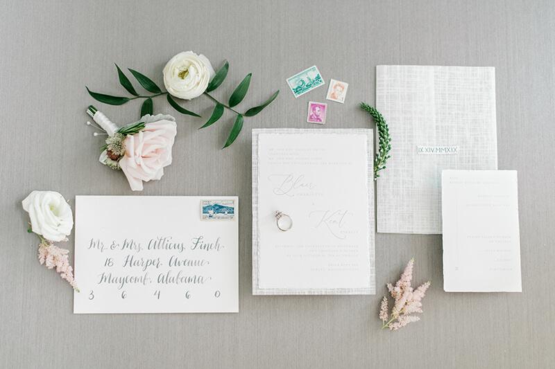 Styled invitation cards