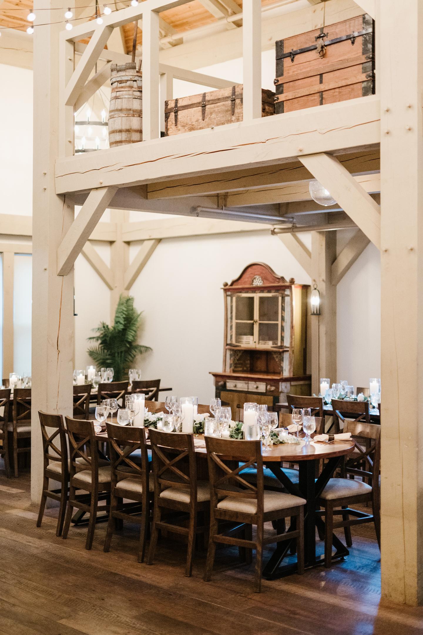 tablescape at wedding reception