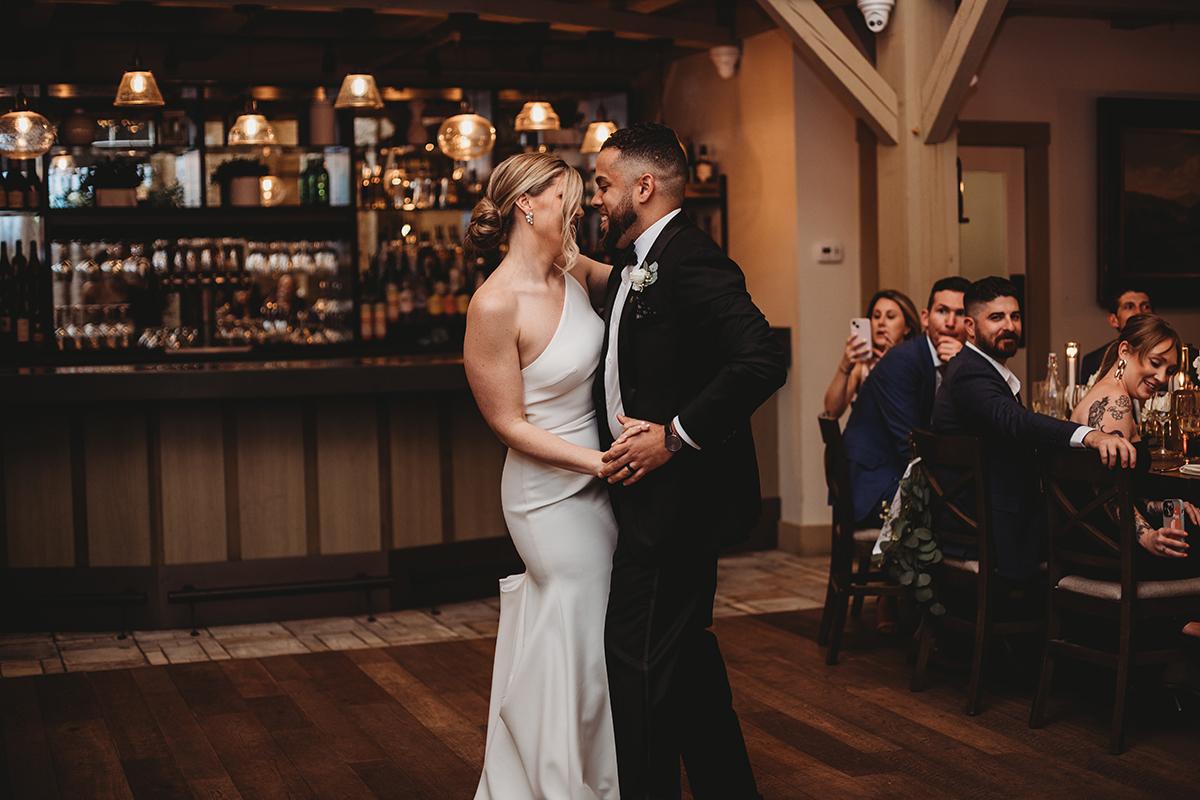 Couple's first dance at wedding