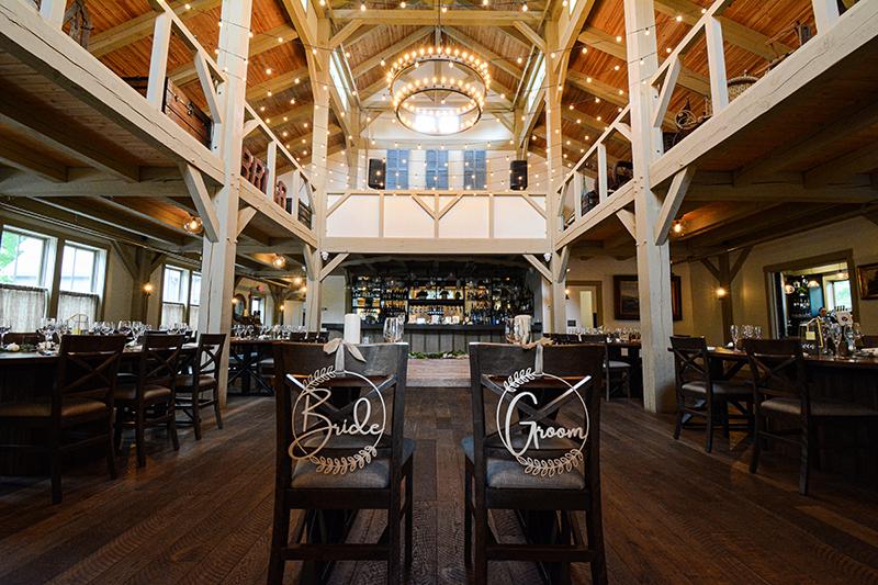 Sweetheart table at reception