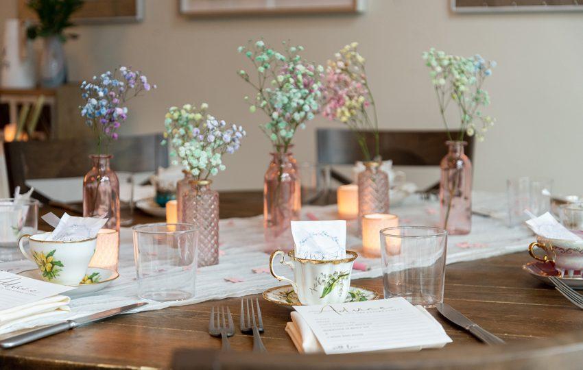Shower tablescape
