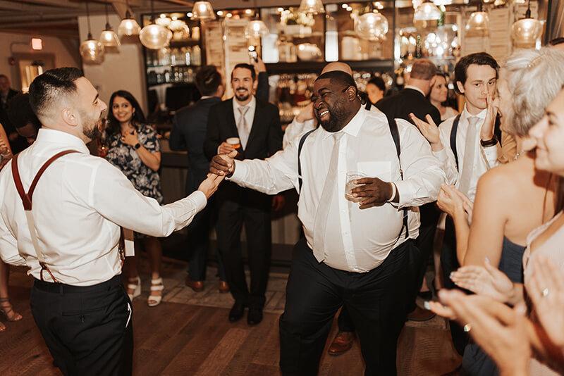 Wedding reception dancing