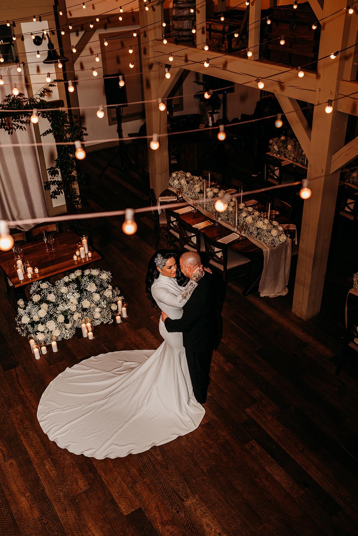 bride and groom first dance
