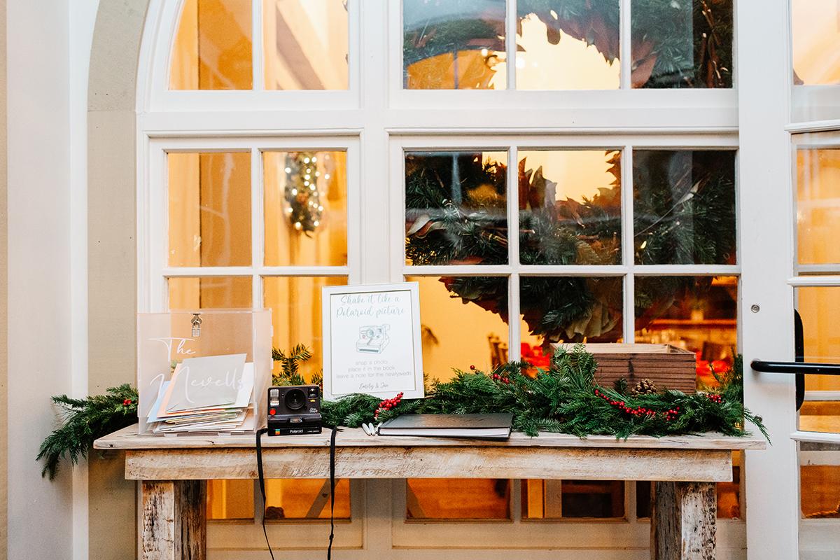 welcome table with guest book