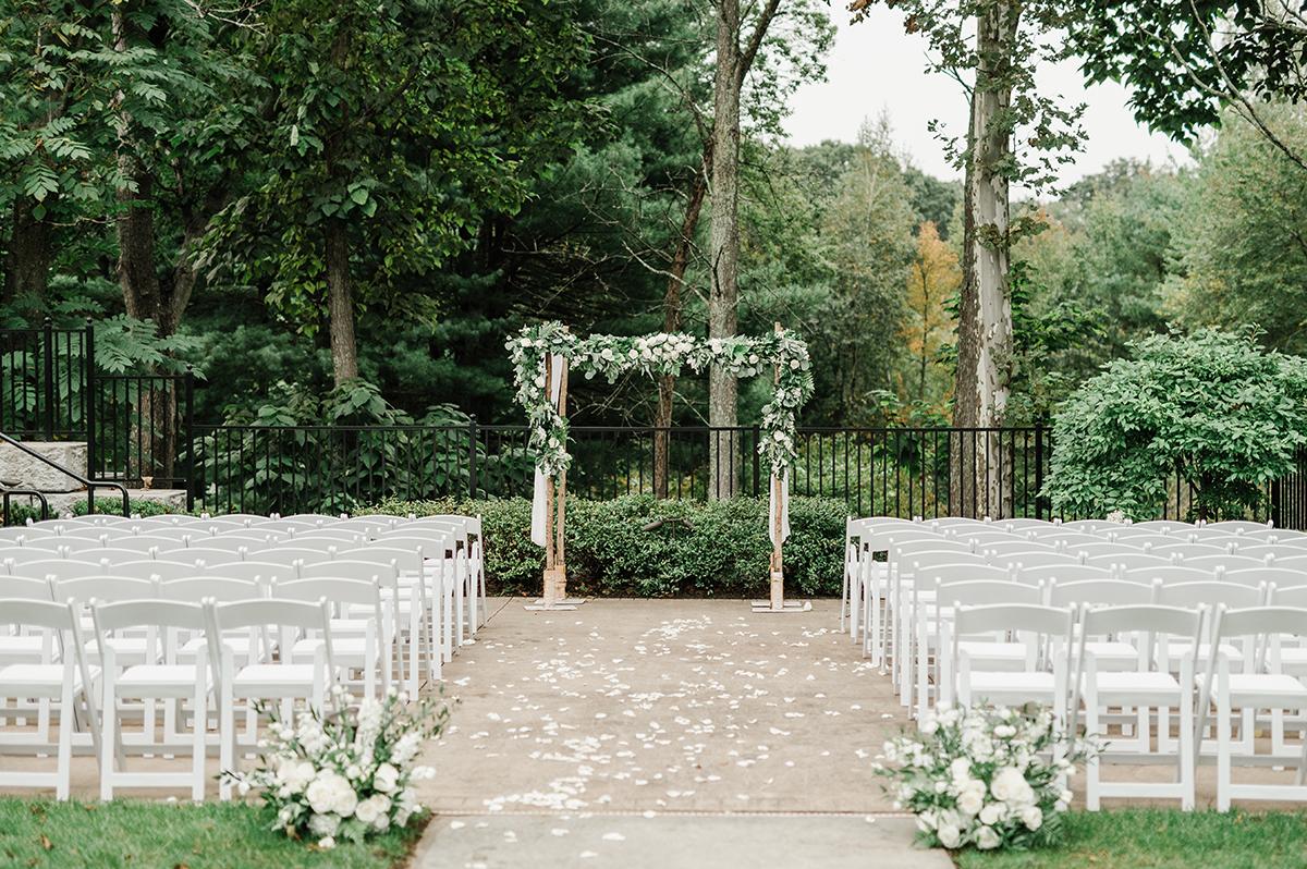 outdoor ceremony setup