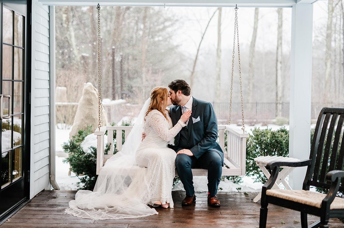couple on porch swing