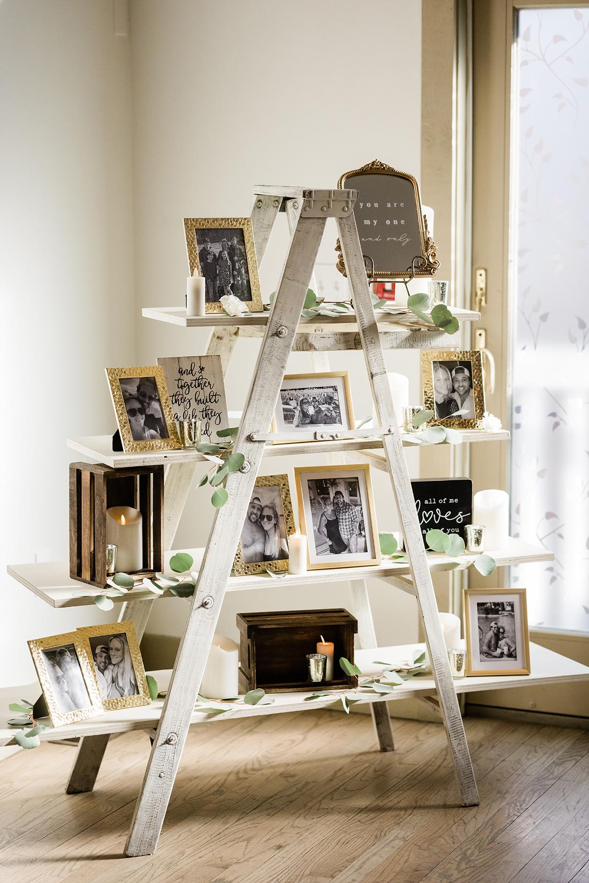ladder shelf decor