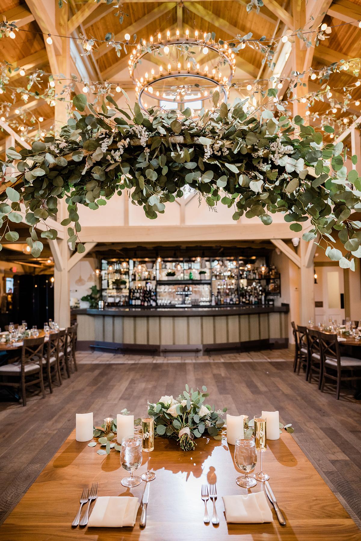 reception tablescape