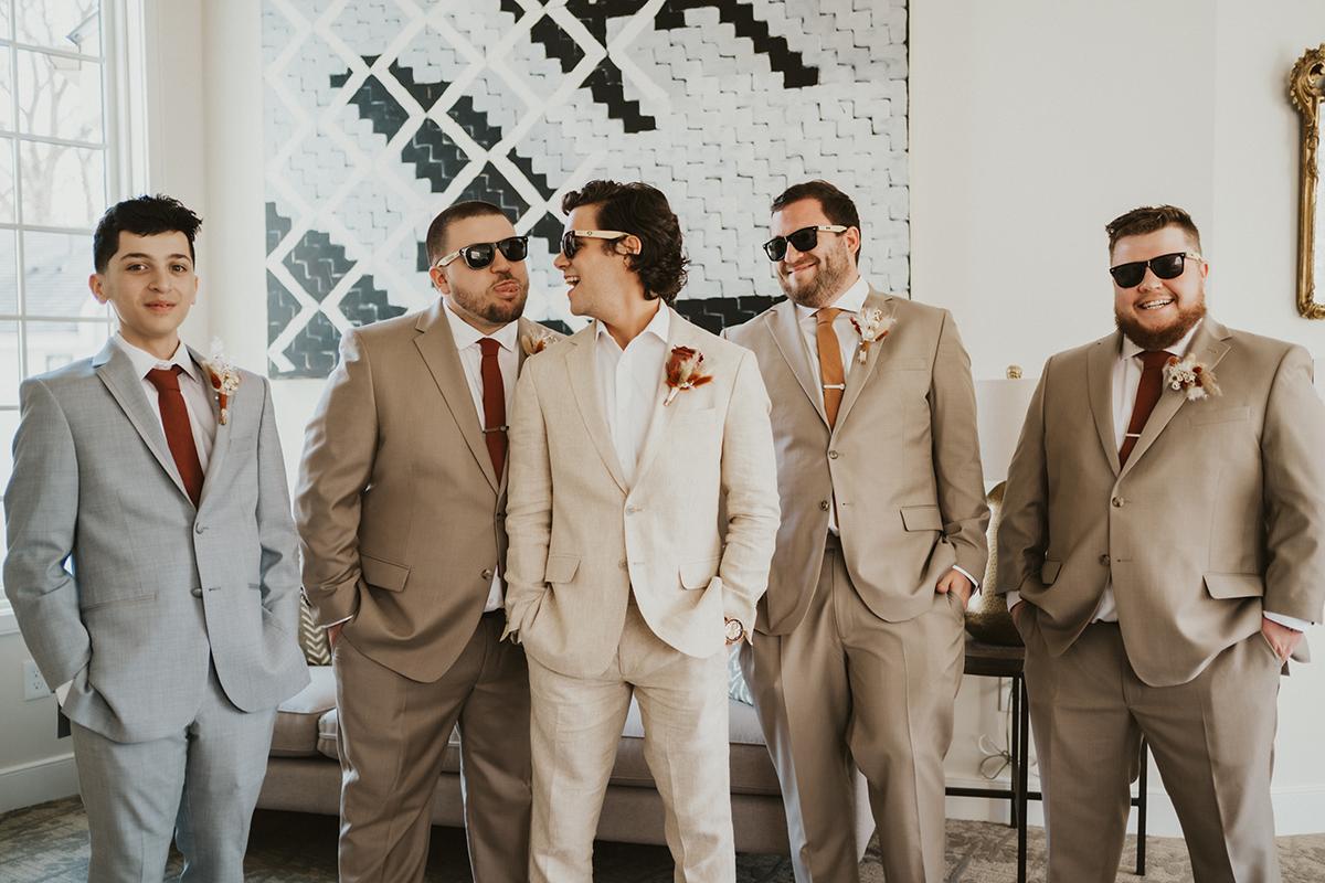 groomsmen getting ready