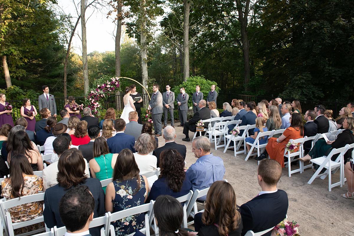 outdoor ceremony with guests