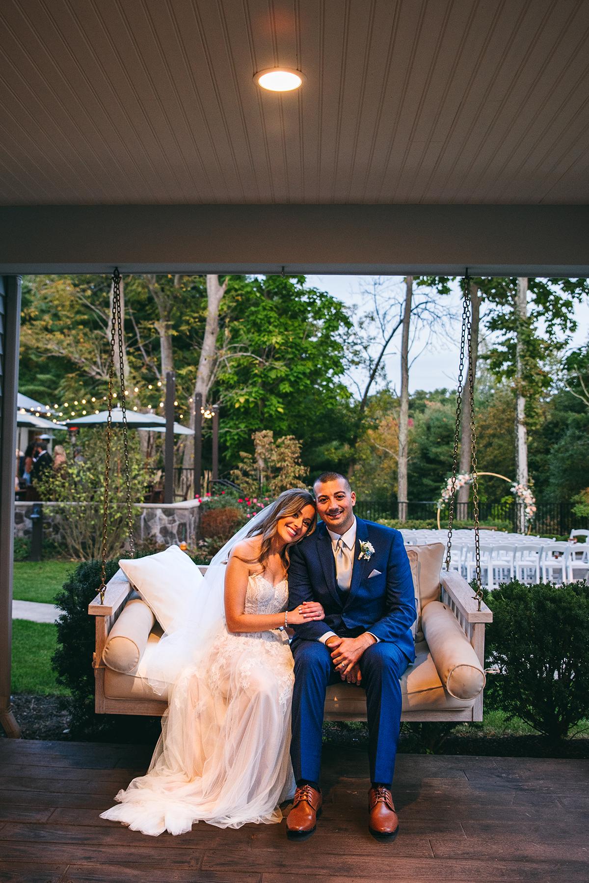 couple on porch swing