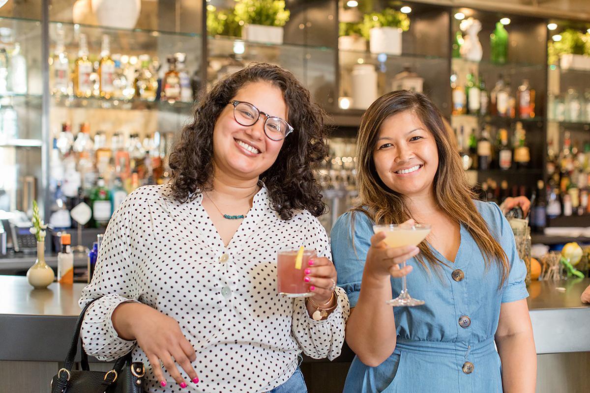 guests with drinks