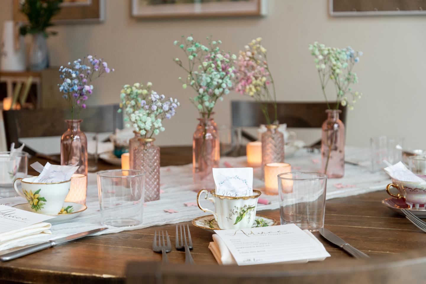 shower tea party place setting