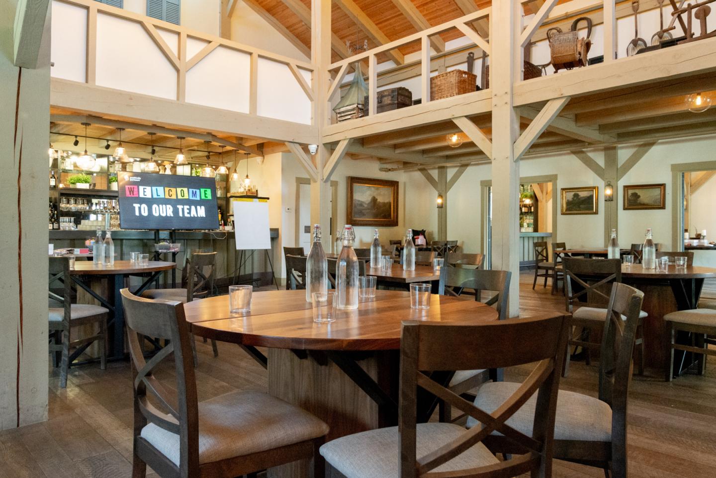 business setup in main dining area