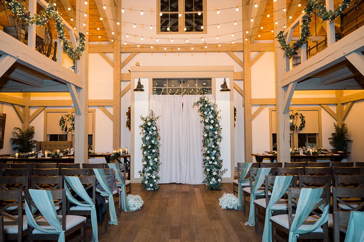 indoor ceremony setup