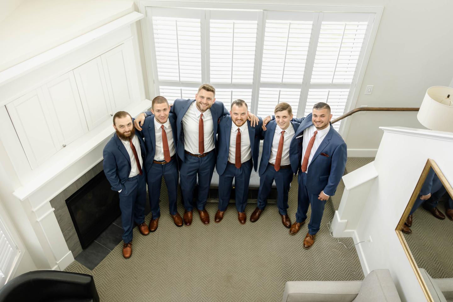 groomsmen getting ready