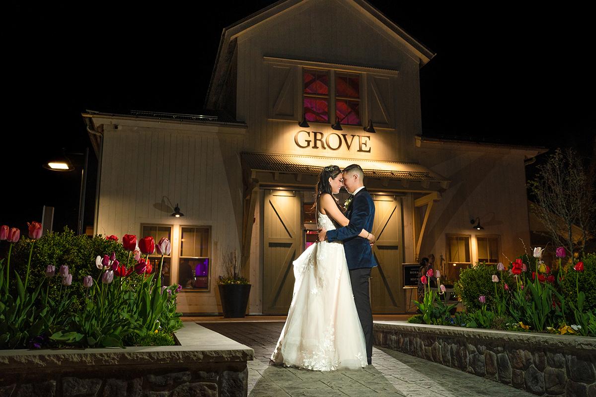 grove entrance with couple