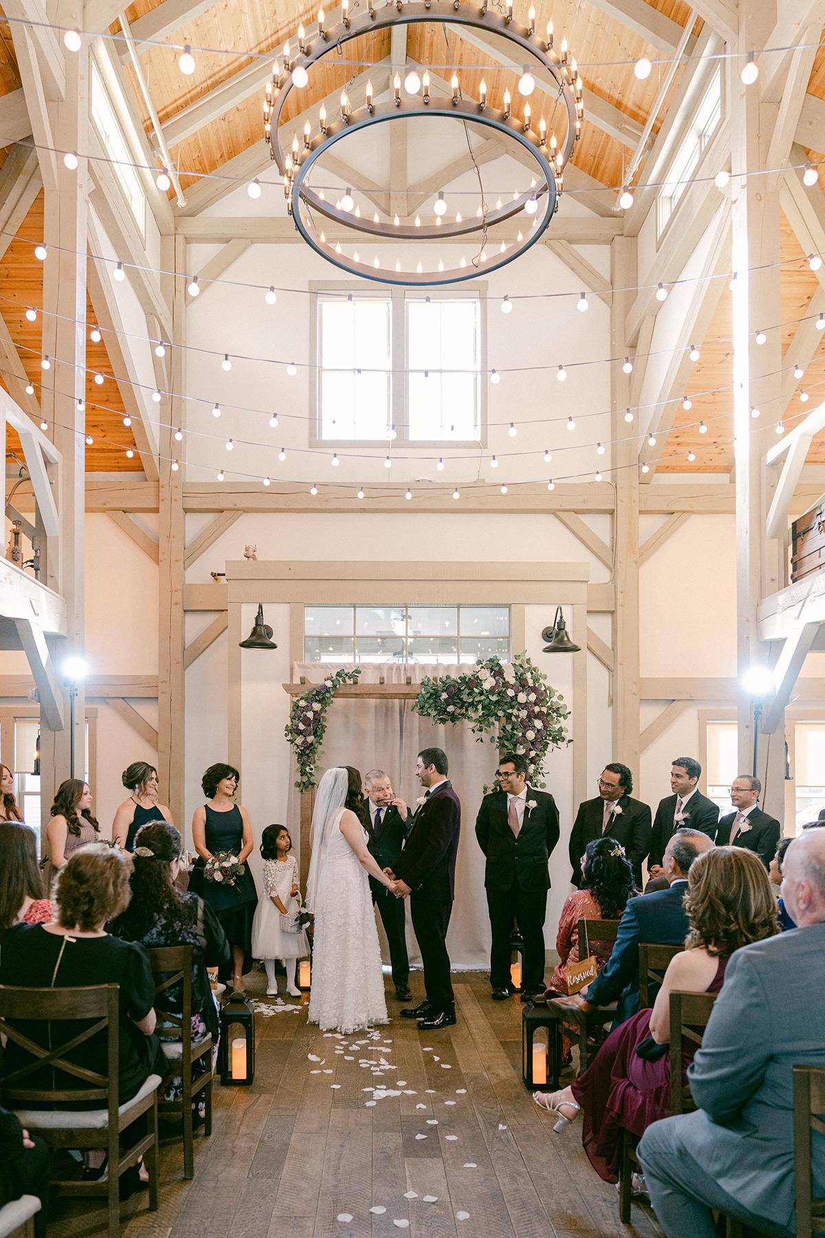 indoor ceremony with guests