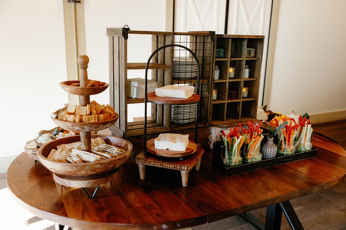cheese and crudite station