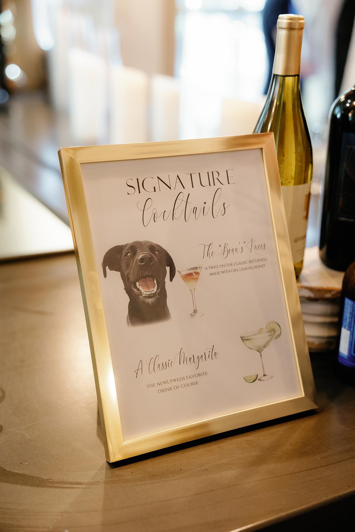 signature drink signage