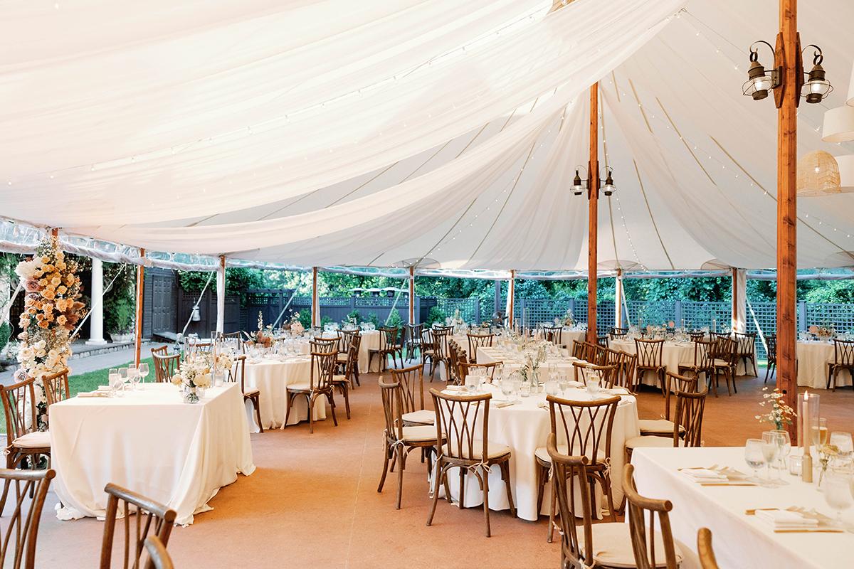 tent with draping