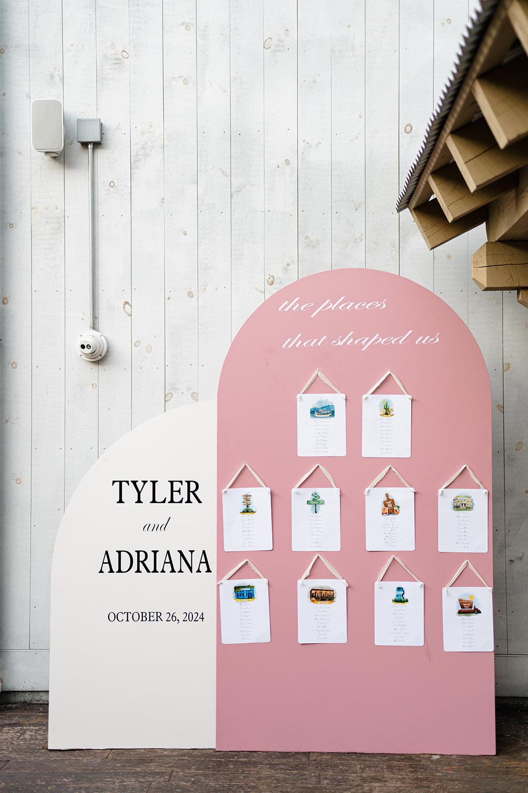 wedding seating chart